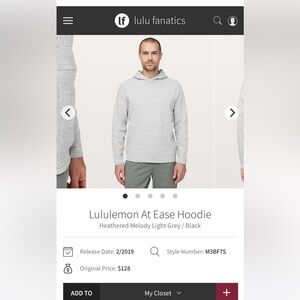 Lululemon At Ease Hoodie